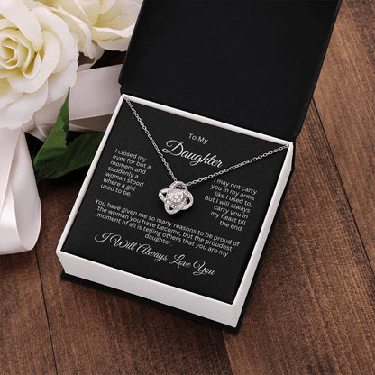 To My Daughter | I Will Always Love You | Love Knot Necklace|